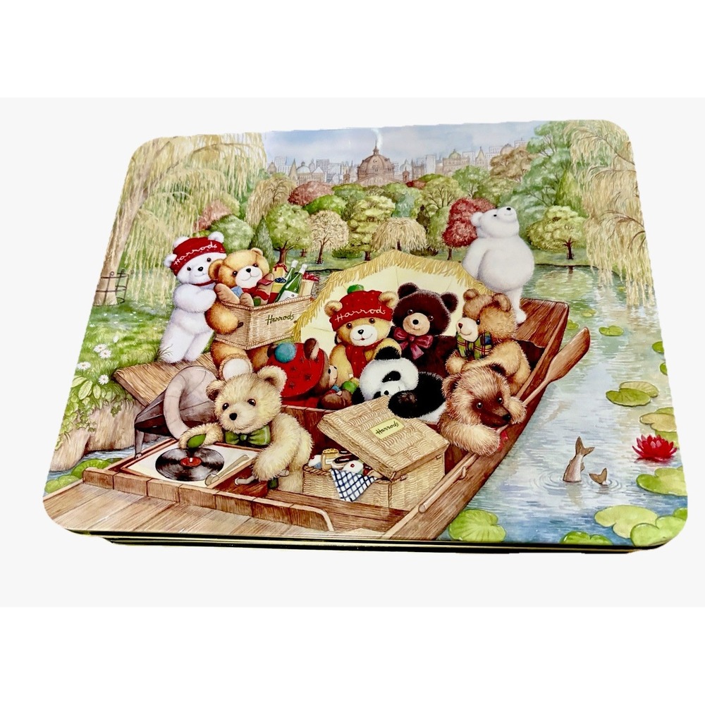 Harrod's 10th Anniversary  Christmas Teddy Collectible Tin 1996 Limited Edition